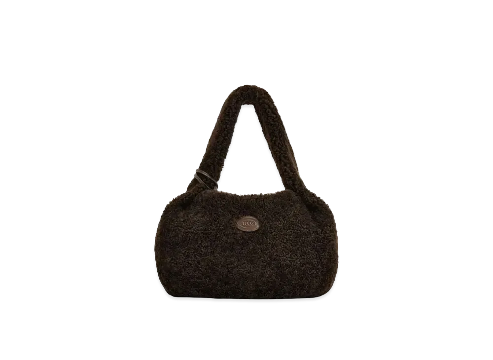 TOD'S Shirt Hobo Bag In Sheepskin Small "Brown"
