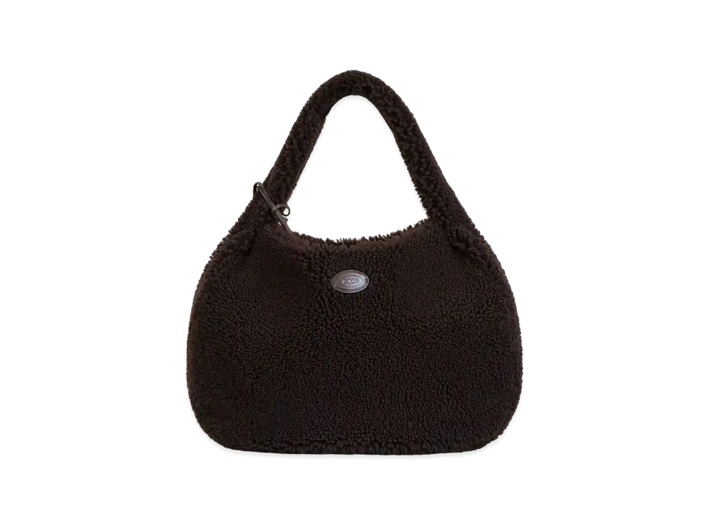 TOD'S Shirt Hobo Bag In Sheepskin Large "Brown"