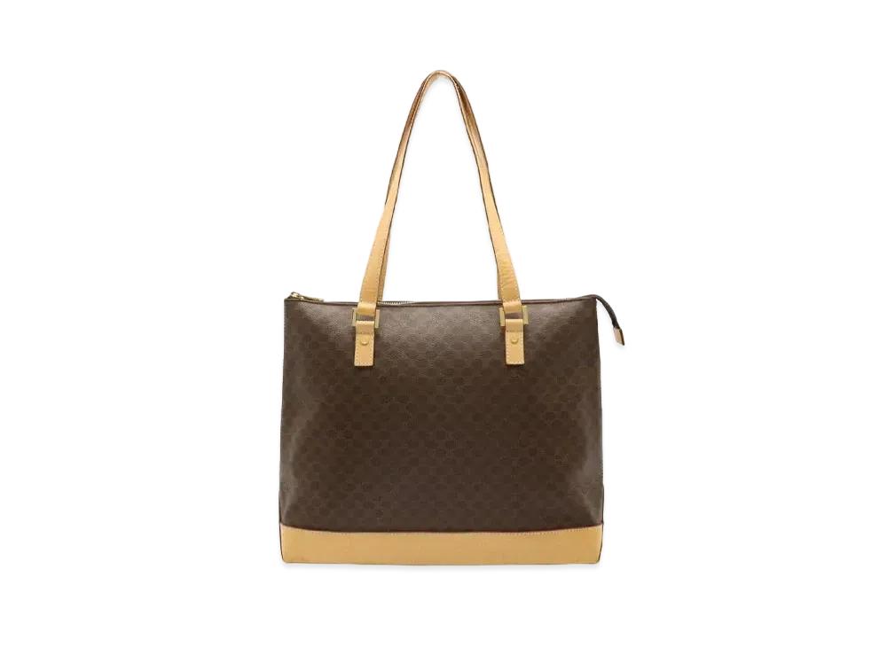 CELINE Macadam PVC Leather Tote Bag "Brown"