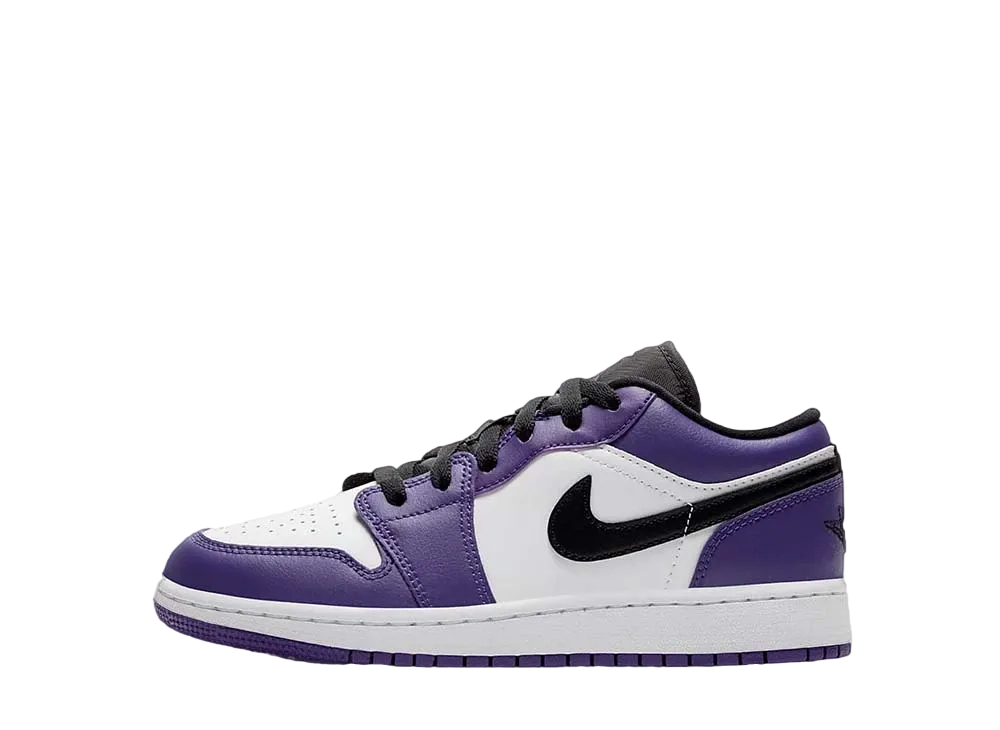 ナイキ GS エアジョーダン 1 ロー "コート パープル/ホワイト"