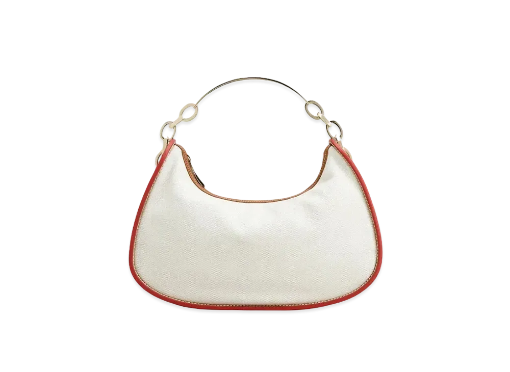 TOD'S Hobo Bag In Canvas And Leather Small "Brown/Beige"