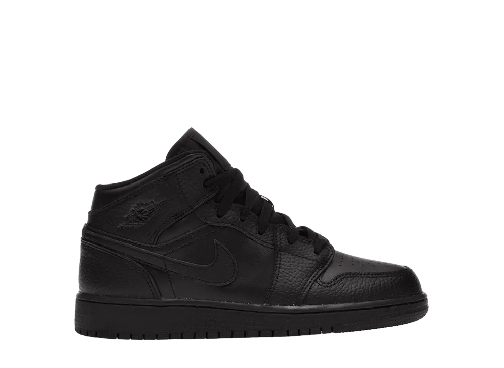 Nike GS Air Jordan 1 Mid "Black"