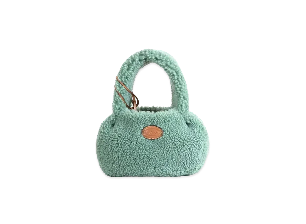 TOD'S Shirt Hobo Bag In Sheepskin Mini "Green"