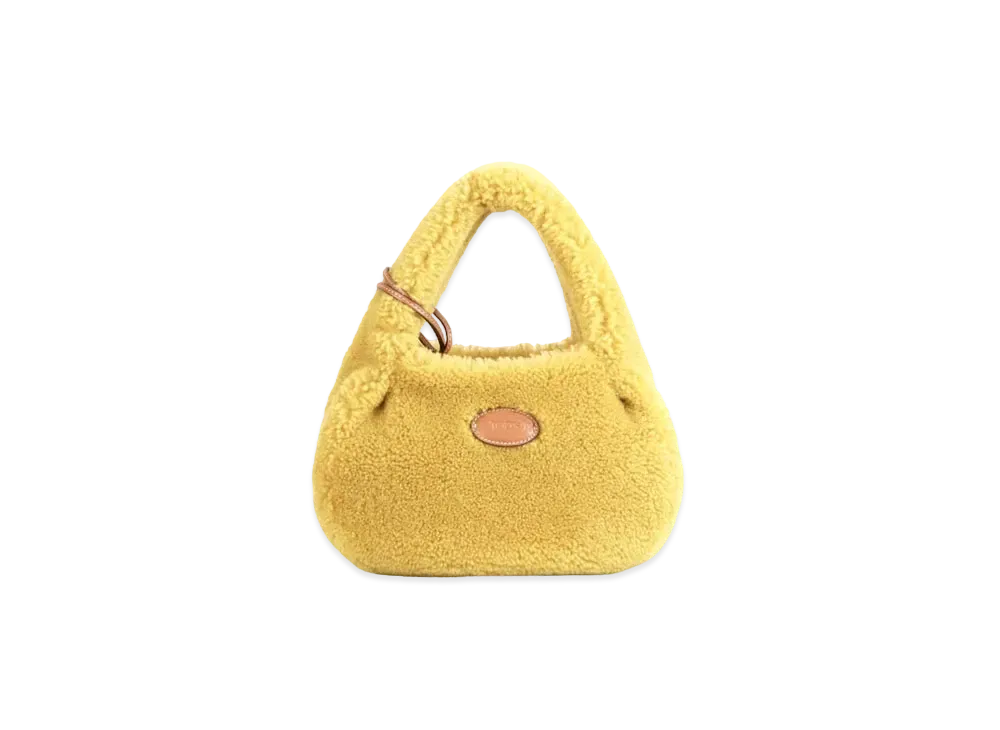 TOD'S Shirt Hobo Bag In Sheepskin Mini "Yellow"