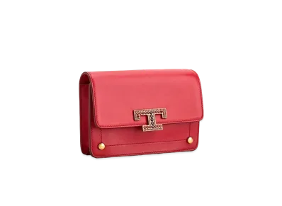 TOD'S Leather T Timeless Belt Bag Micro Valentine's Day Edition "Red"