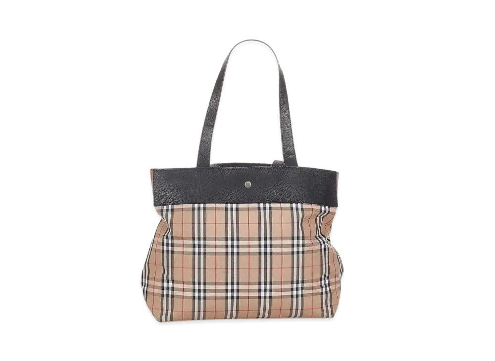 Burberry Pre-Owned House Check Canvas Tote Bag