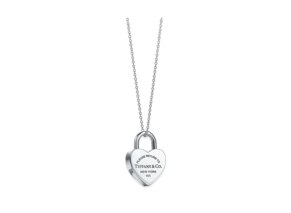 Tiffany & Co Return To Heart Lock Necklace "Silver"