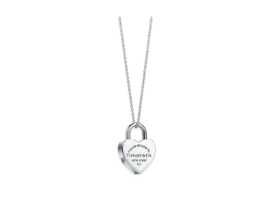Tiffany & Co Return To Heart Lock Necklace "Silver"