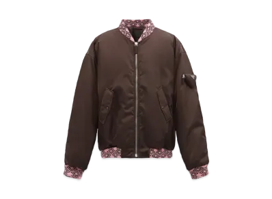 PRADA Logo Pocket Re-Nylon Bomber Jacket "Brown"