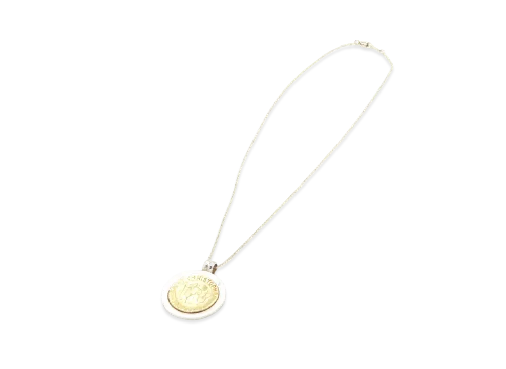 ティファニー セントクリストファー コンビ コイン ネックレス