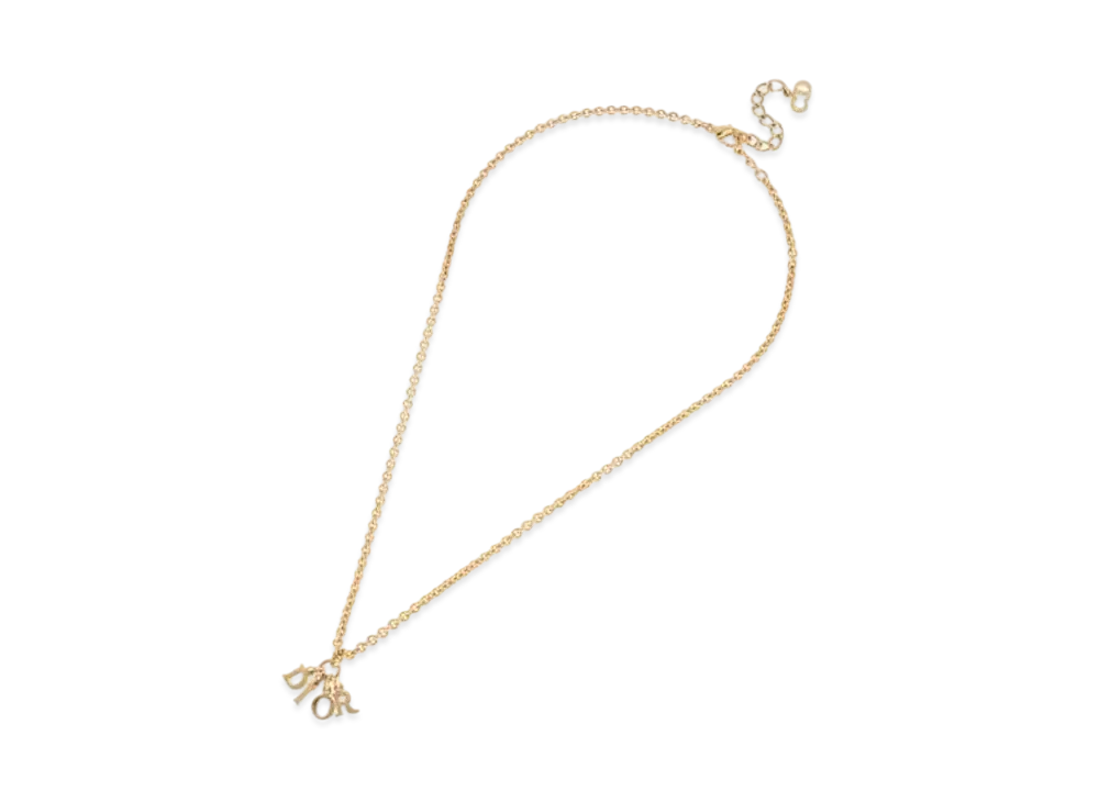 Dior Vintage Logo Necklace "Gold"