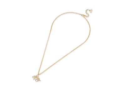 Dior Vintage Logo Necklace "Gold"