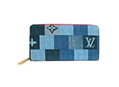 Louis Vuitton Monogram Denim Square Zippy Wallet "Blue"