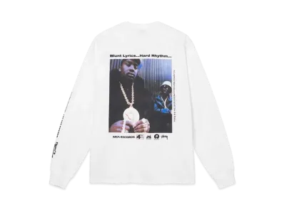 Stussy MOVE THE CROWD LS TEE "White"