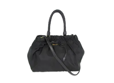 PRADA 2Way Nylon Shoulder Bag "Black"