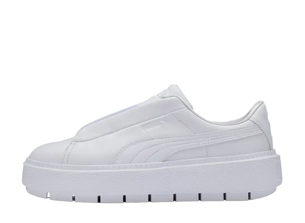 プーマ バスケット プラットフォーム トレース ライト スリップオン "ホワイト"
