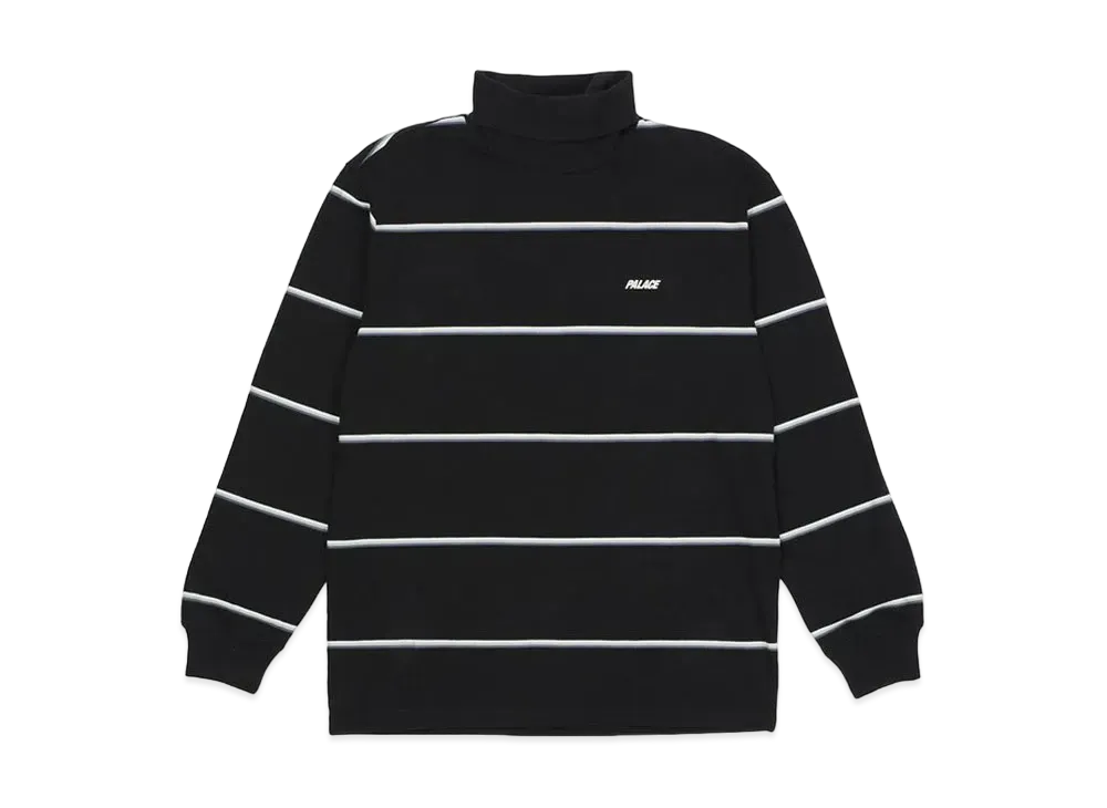 PALACE STRIPED TURTLENECK "Black"