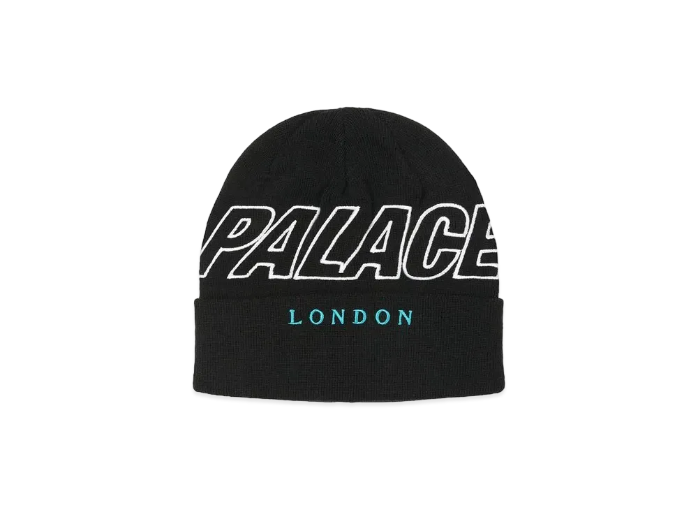 PALACE P-LONDON BEANIE "Black"