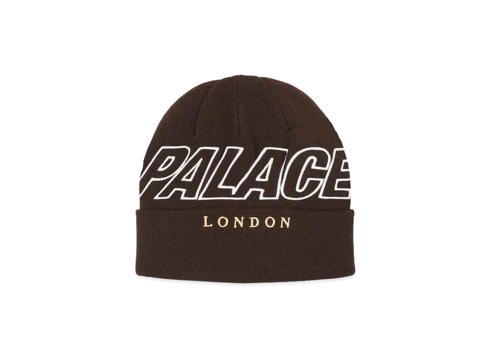 PALACE P-LONDON BEANIE "Brown"