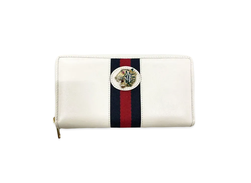 GUCCI Raj Zip Around Wallet "White"