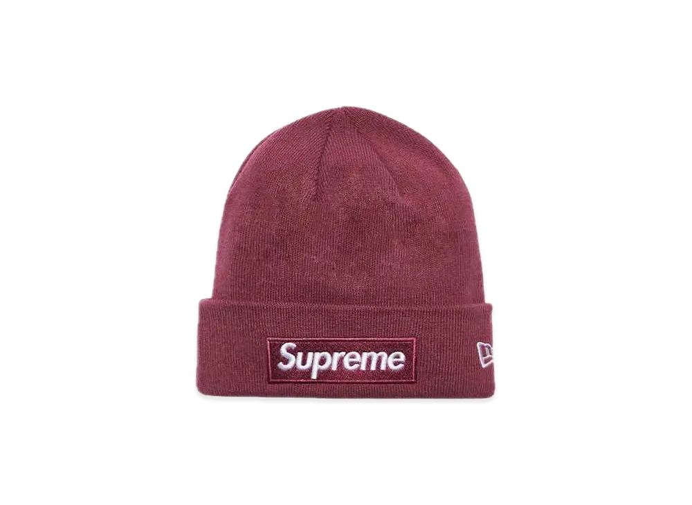 Supreme New Era® Box Logo Beanie "Plum" (21FW)
