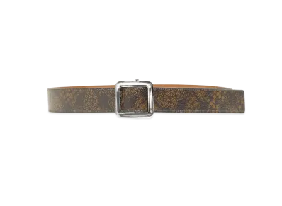 Needles SQUARE BUCKLE BELT - PAPILLON PVC "Brown"