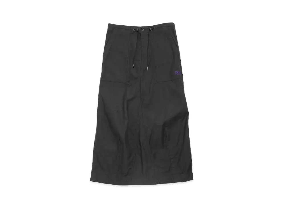 Needles STRING FATIGUE SKIRT - BACK SATEEN (FOR WOMEN) "Black"