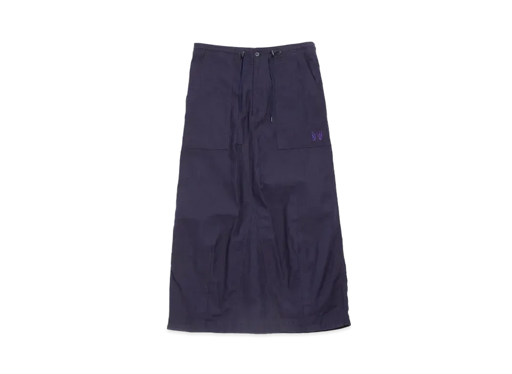 Needles STRING FATIGUE SKIRT - BACK SATEEN (FOR WOMEN) "Navy"