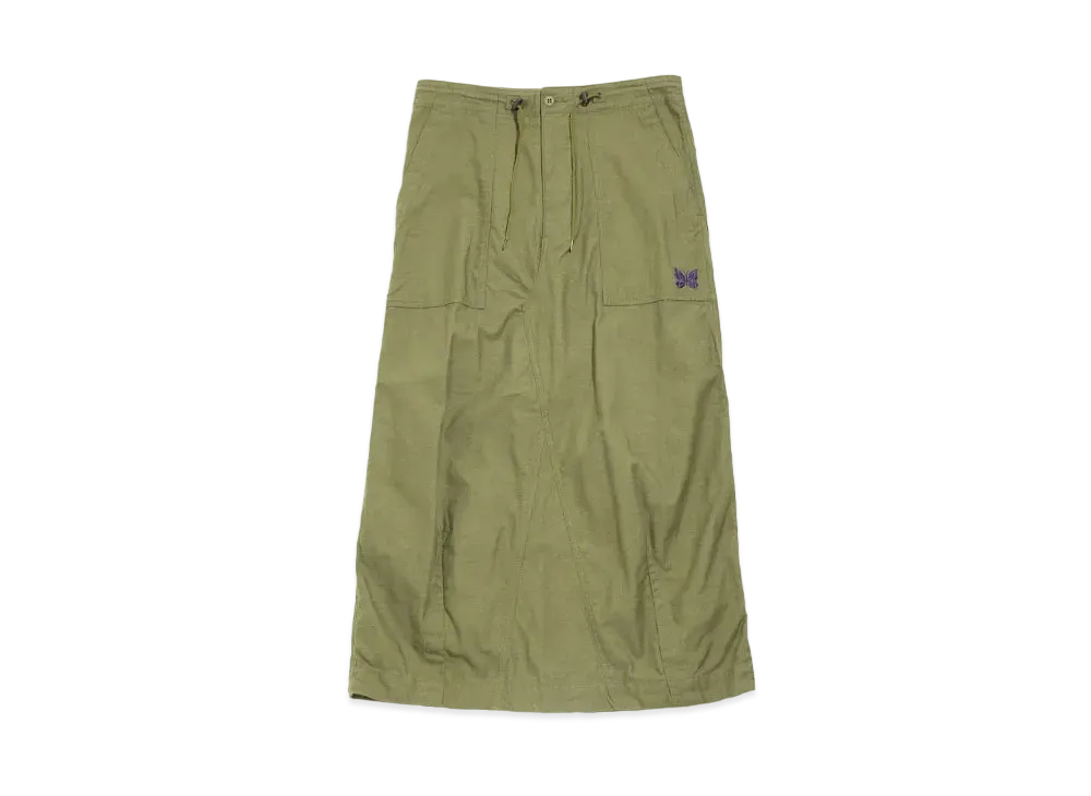 Needles STRING FATIGUE SKIRT - BACK SATEEN (FOR WOMEN) "Olive"