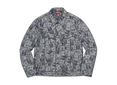 Supreme 100 Dollar Bill Trucker Jacket "Blue"