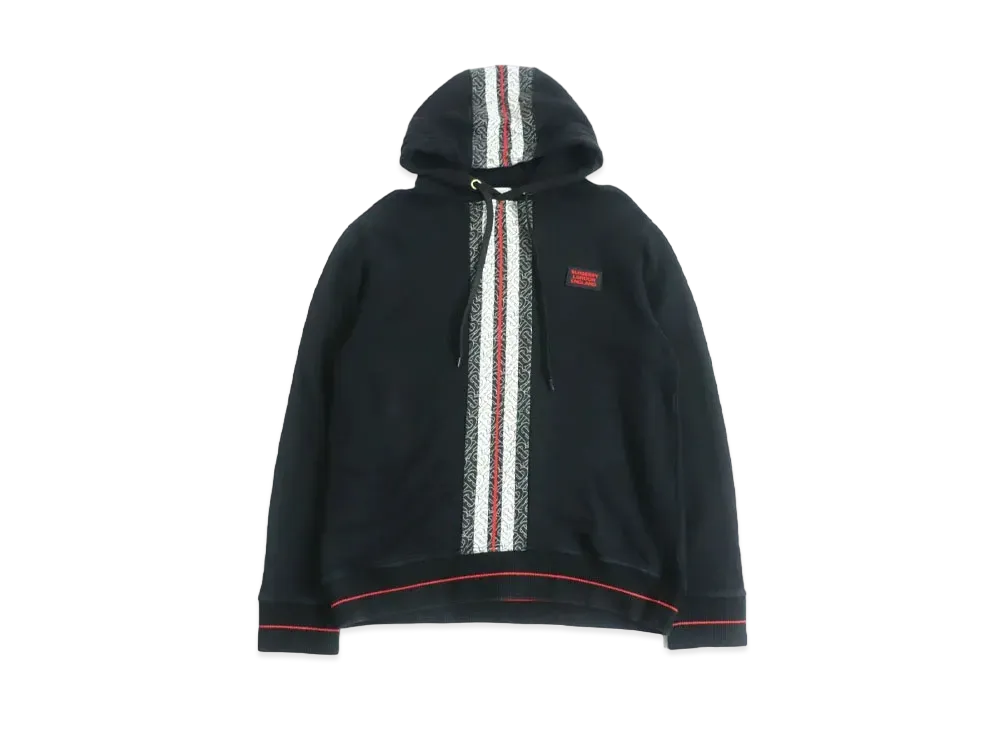 BURBERRY TB Monogram Line Design Pullover Hoodie "Black"
