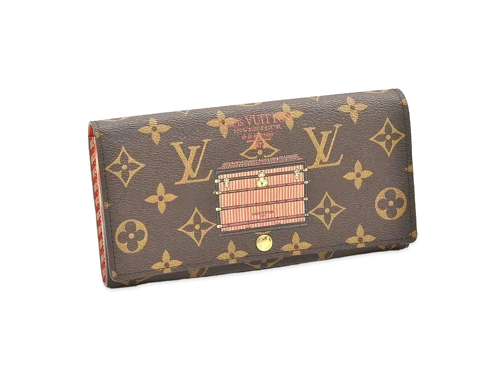 ルイヴィトン モノグラム ポルトフォイユ サラ トランクモチーフ M60415