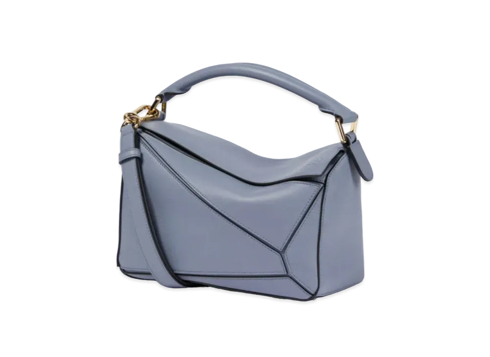 LOEWE Small Puzzle Bag In Classic Calfskin "Atlantic Blue"