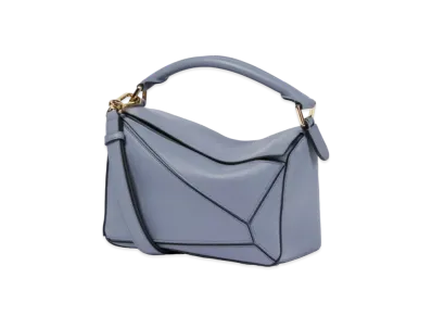 LOEWE Small Puzzle Bag In Classic Calfskin "Atlantic Blue"