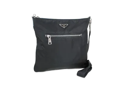 PRADA Nylon Shoulder Pouch "Black"