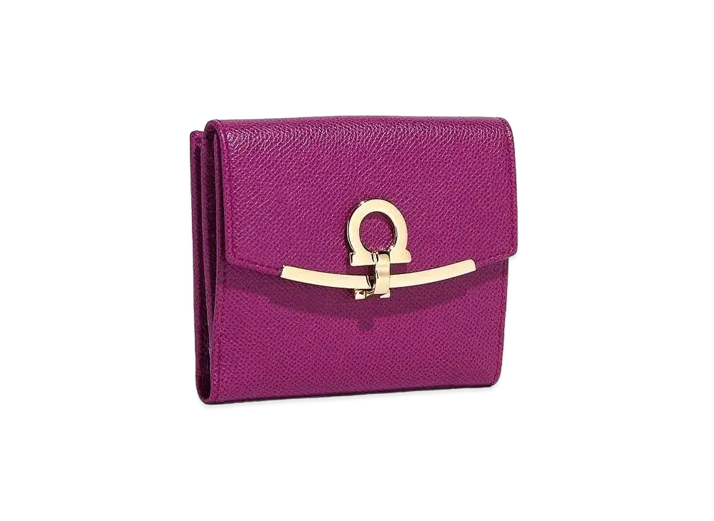 Salvatore Ferragamo Gancio W Hook Wallet "Purple"