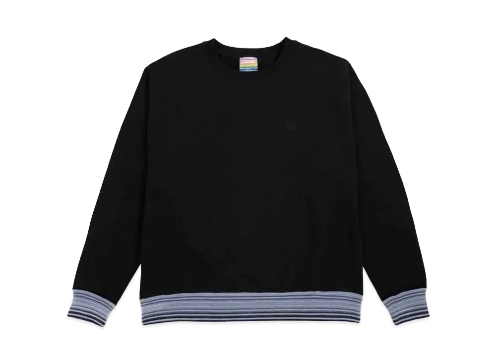 HH Border Stripe Rib Sweat Shirts  "Black"