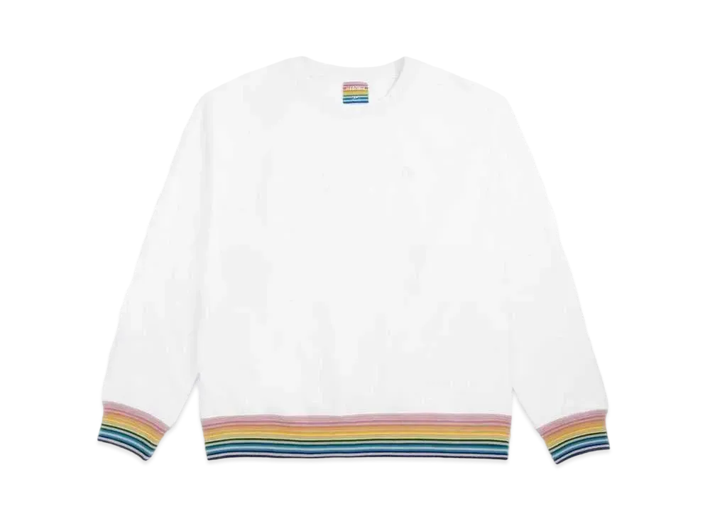 HH Border Stripe Rib Sweat Shirts "White"
