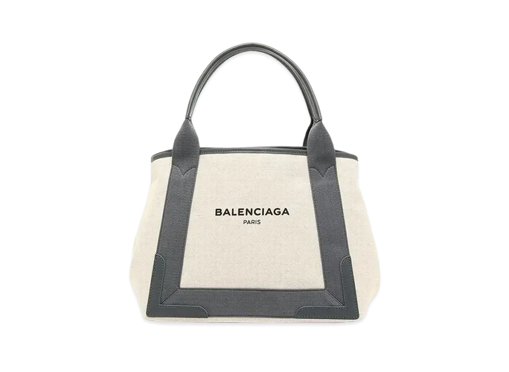 BALENCIAGA Navy Cavas Tote Bag "Gray"