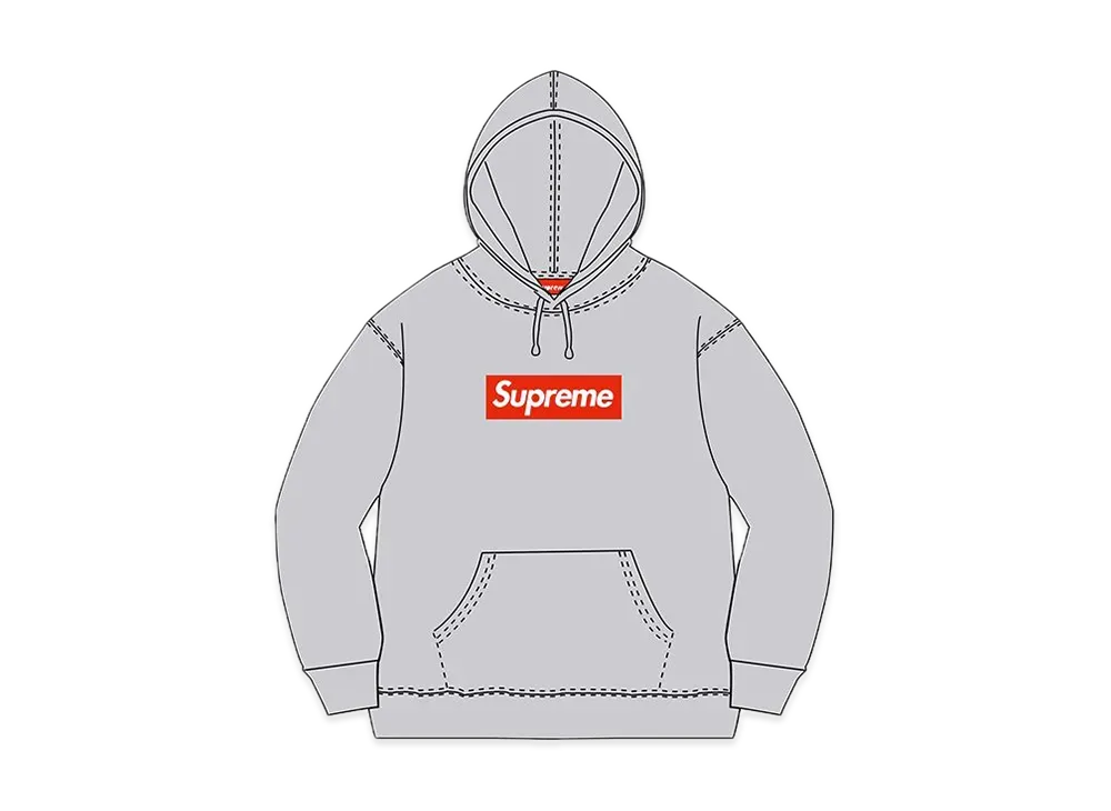 Supreme Box Logo Hooded Sweatshirt "Heather Grey" (09FW)