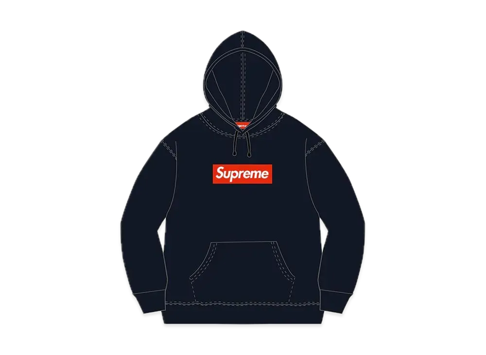 Supreme Box Logo Hooded Sweatshirt "Navy" (09FW)