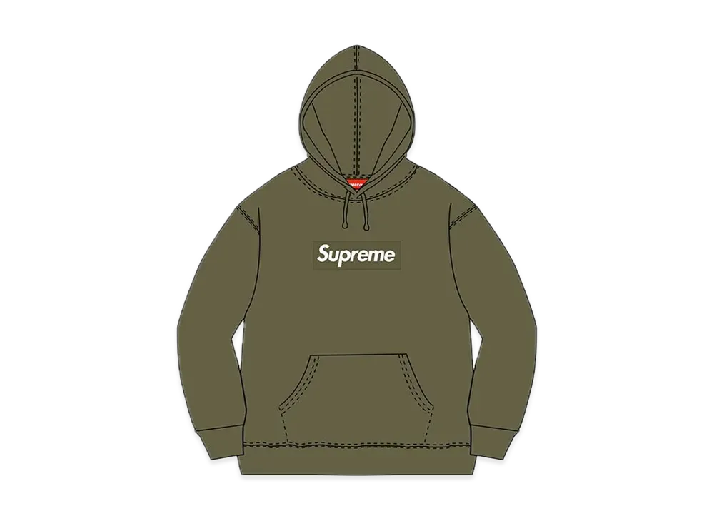 Supreme Box Logo Hooded Sweatshirt "Army" (11FW)
