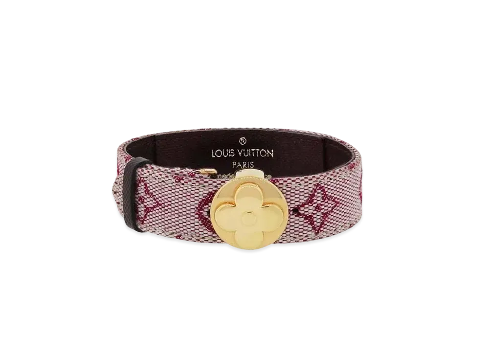 Louis Vuitton Monogram Mini GoodLuck Bangle Canvas Leather "Cerise"