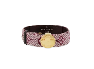 Louis Vuitton Monogram Mini GoodLuck Bangle Canvas Leather "Cerise"