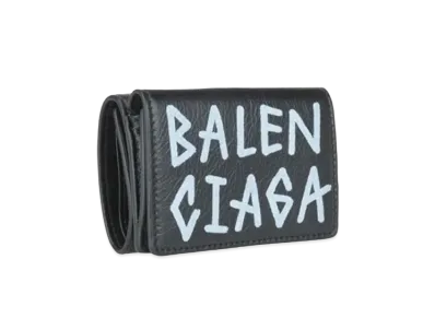Balensiaga Carry Mini Wallet Graffiti "Black"