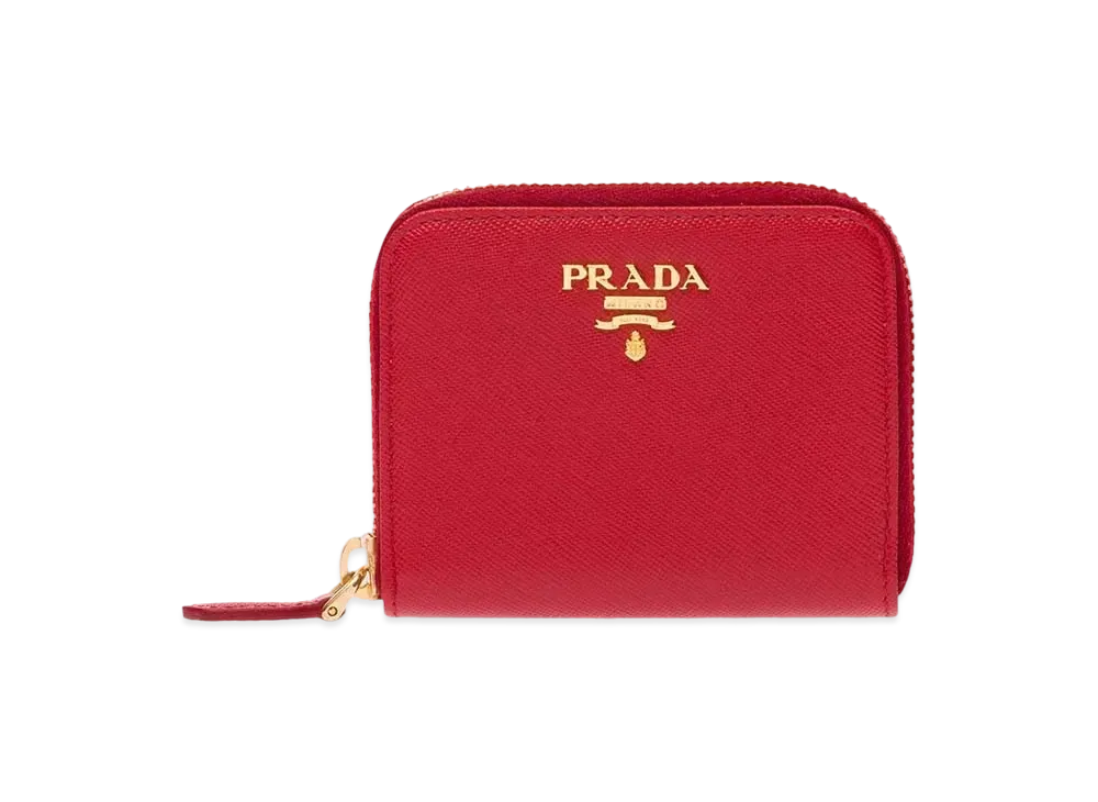 PRADA Saffiano Leather Coin case "Red"