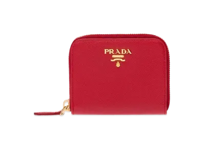 PRADA Saffiano Leather Coin case "Red"