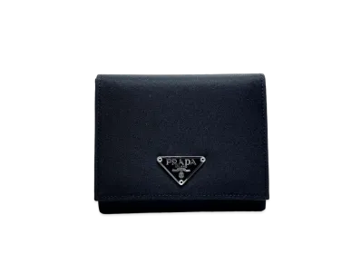 PRADA Nylon Tssuto Mini Wallet "Black"