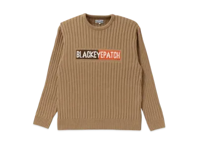 BlackEyePatch 2 TONE LOGO KNIT SWEATER "Beige"