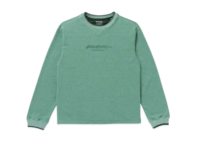 BlackEyePatch BEEZ-EYE-P SCRIPT LOGO LIGHT-WEIGHT CREW SWEAT "Green"